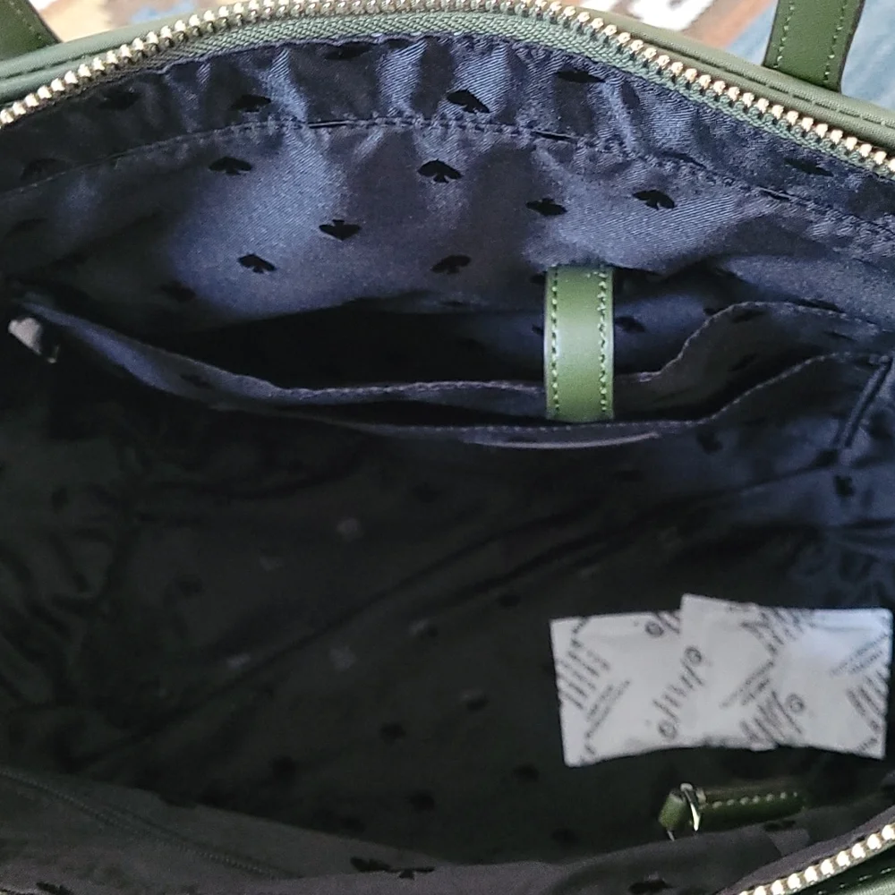 Kate Spade Chelsea Medium Nylon Satchel Crossbody Bag Enchanted Green - Picture 5 of 10